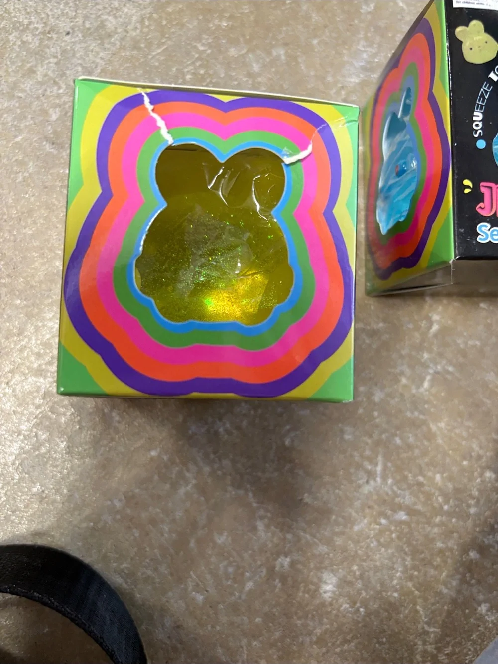 Sensory Squeeze Toy Bunny  - Yellow or Blue